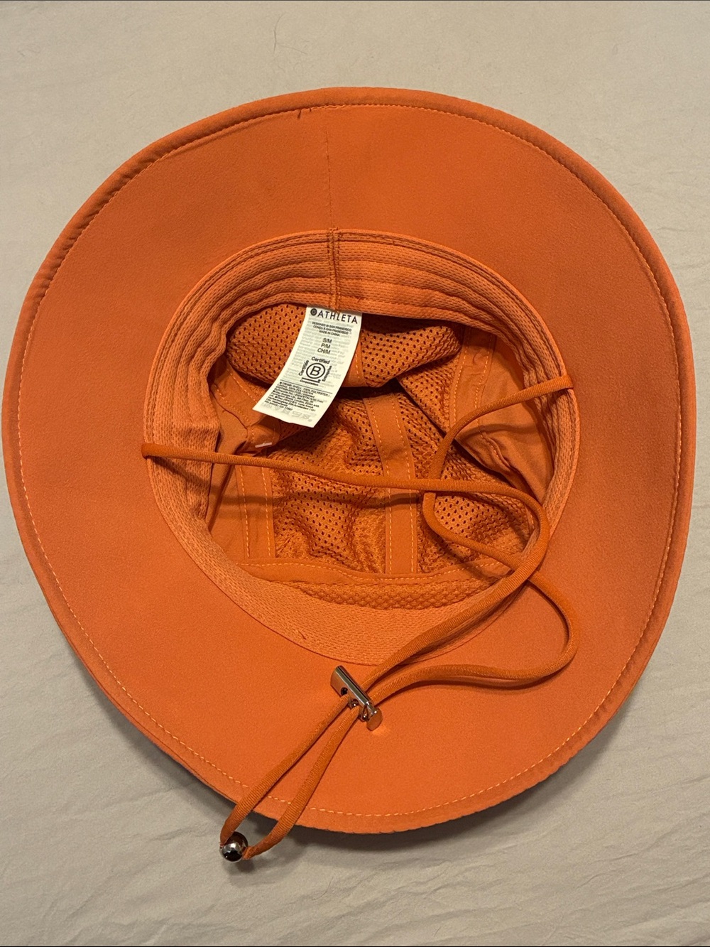 Athleta Bright Orange Bucket Sun Hat with Chin Cord - Picture 2 of 3